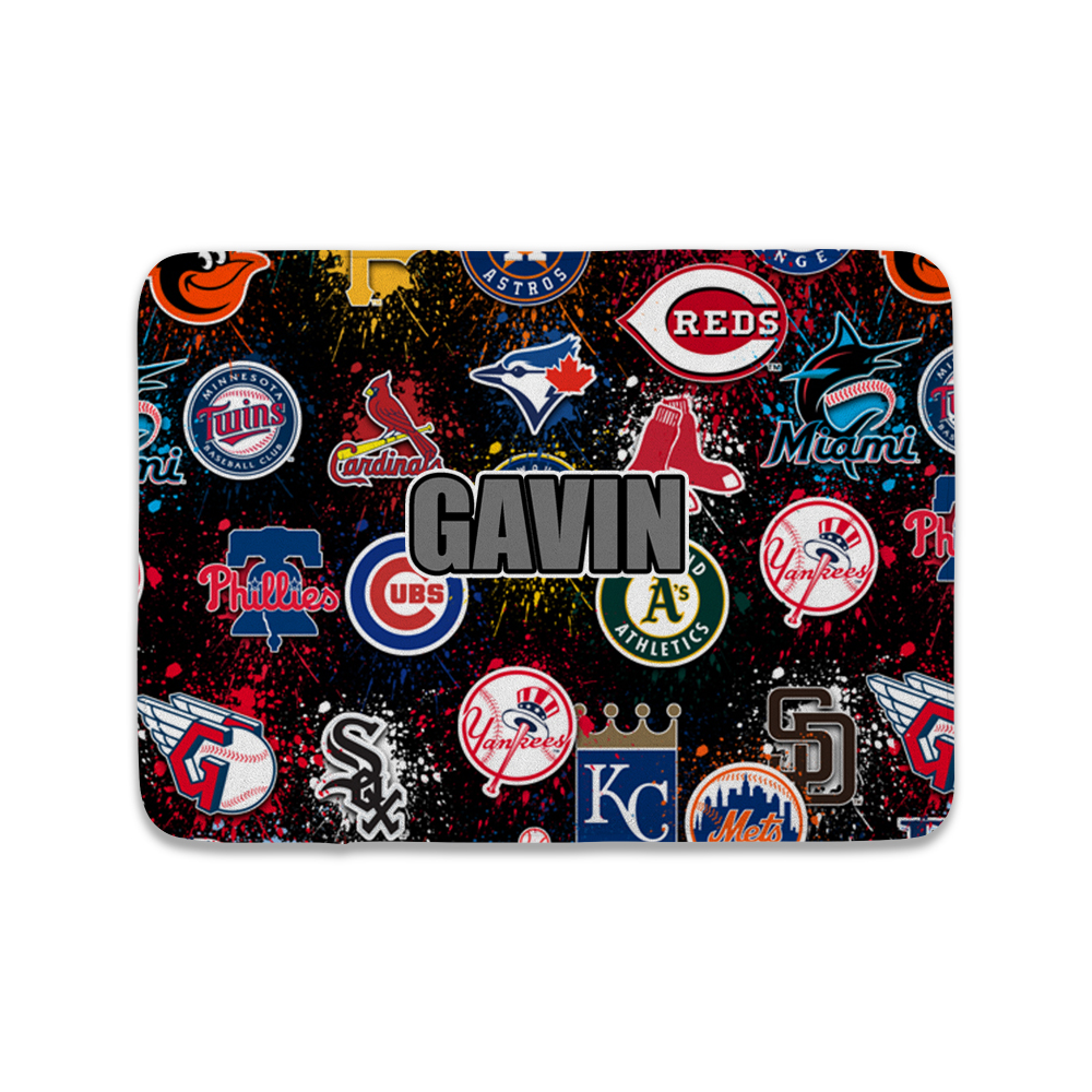 PERSONALIZED FLOOR MAT-MLB SPLATTER TEAMS